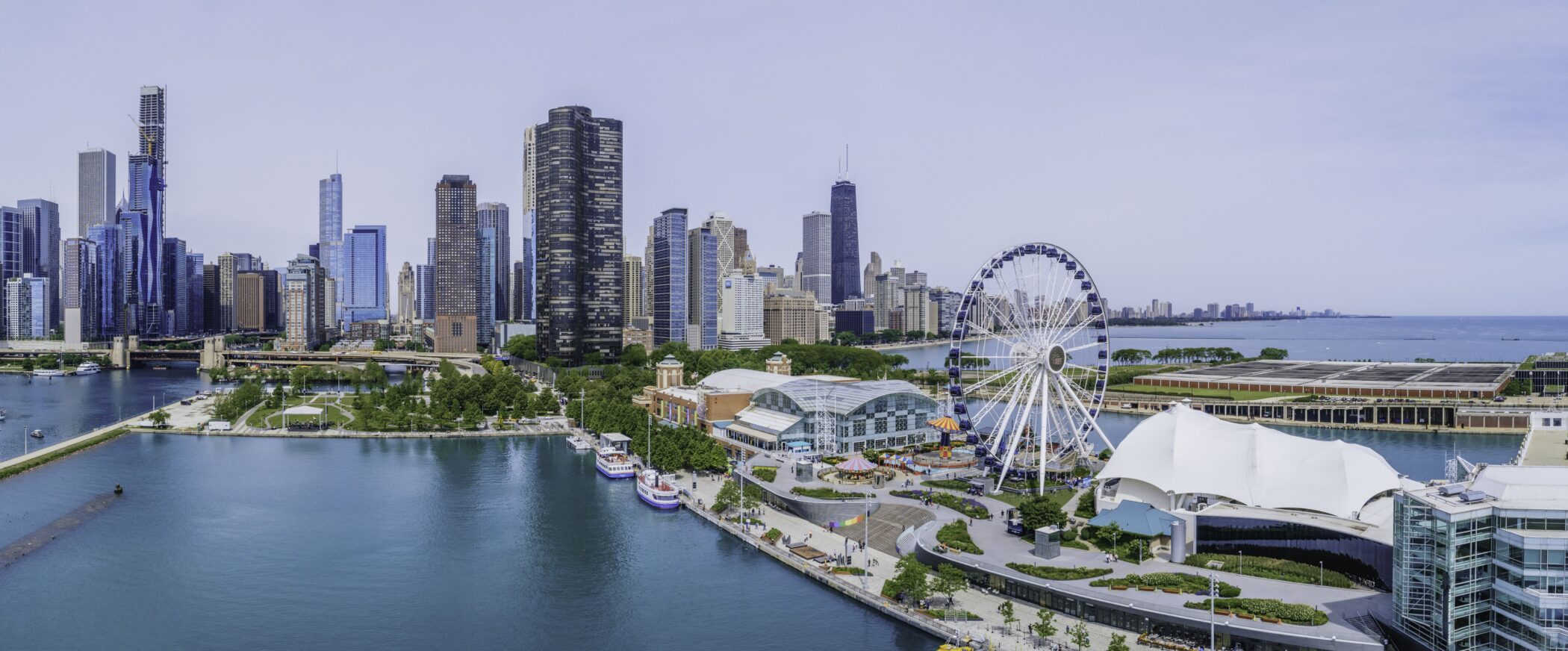 Navy Pier with Chicago Skyline